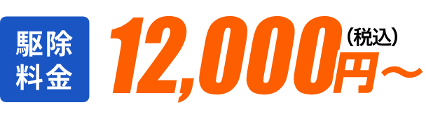 駆除料金12000円（税込）〜