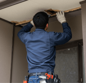 害獣駆除作業開始の様子